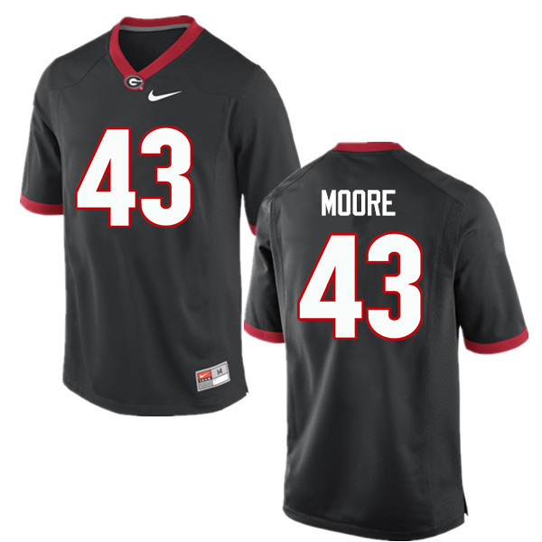 Georgia Bulldogs #43 Nick Moore College Football Jerseys-Black